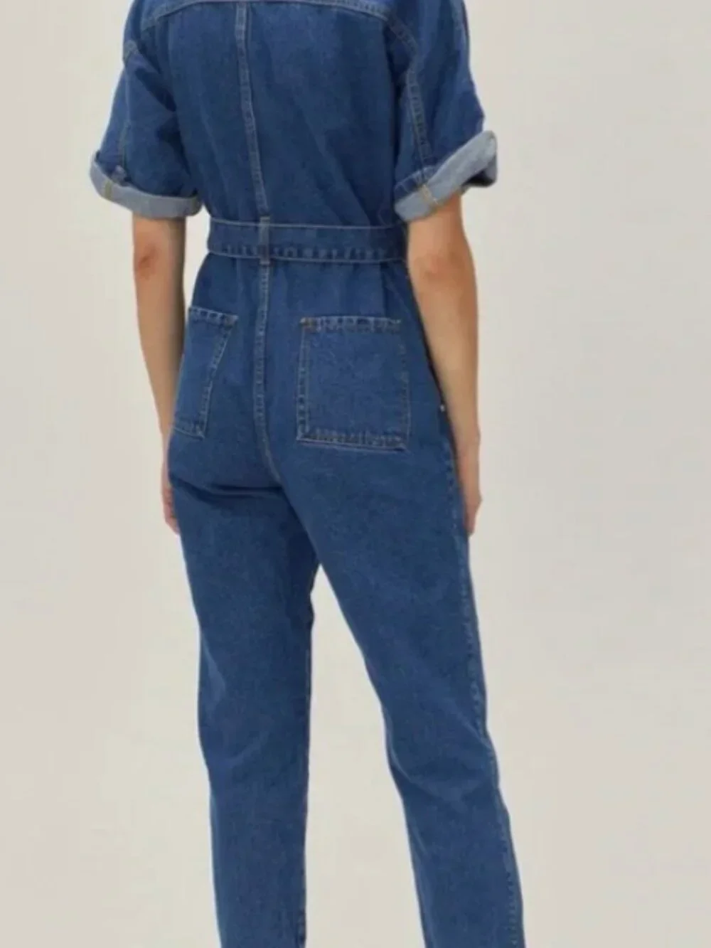 Nasty Gal Denim Jumpsuit Boilersuit, US 2 - Picture 3 of 6
